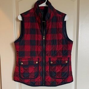 Paraphrase Red and Navy Checkered Vest